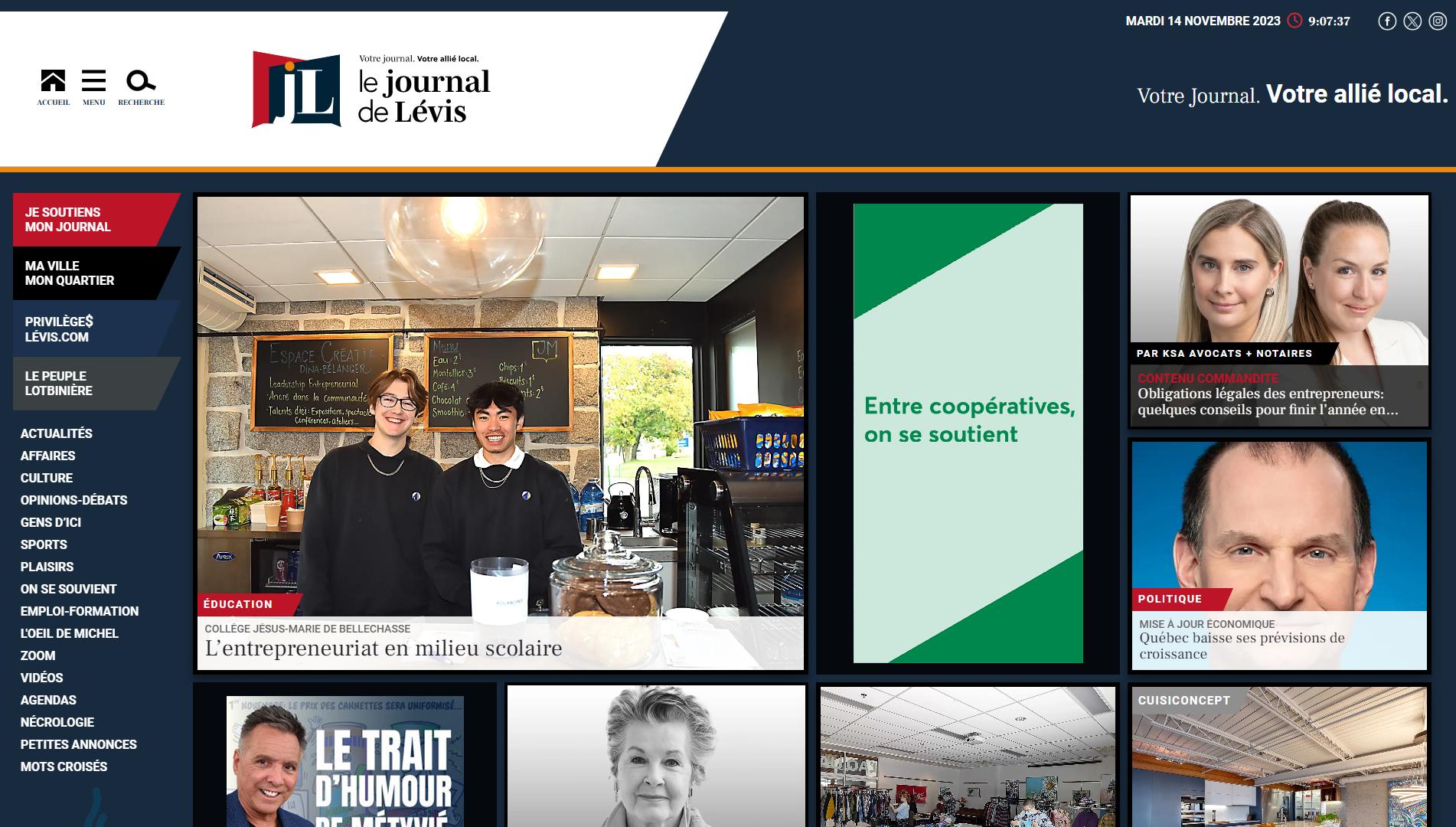 Découvrez le nouveau site Web du Journal